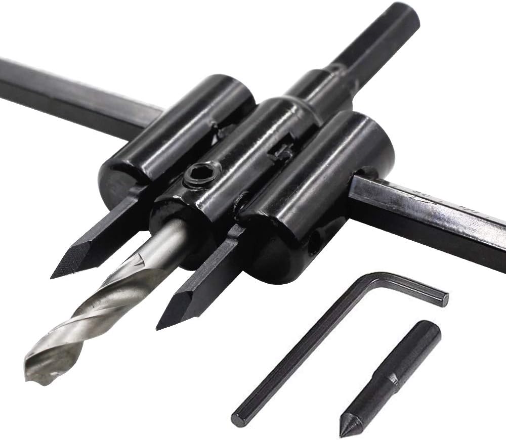 Luomorgo Adjustable Hole Saw Circle Cutter Drill Bit, 1 3/16" to 12"