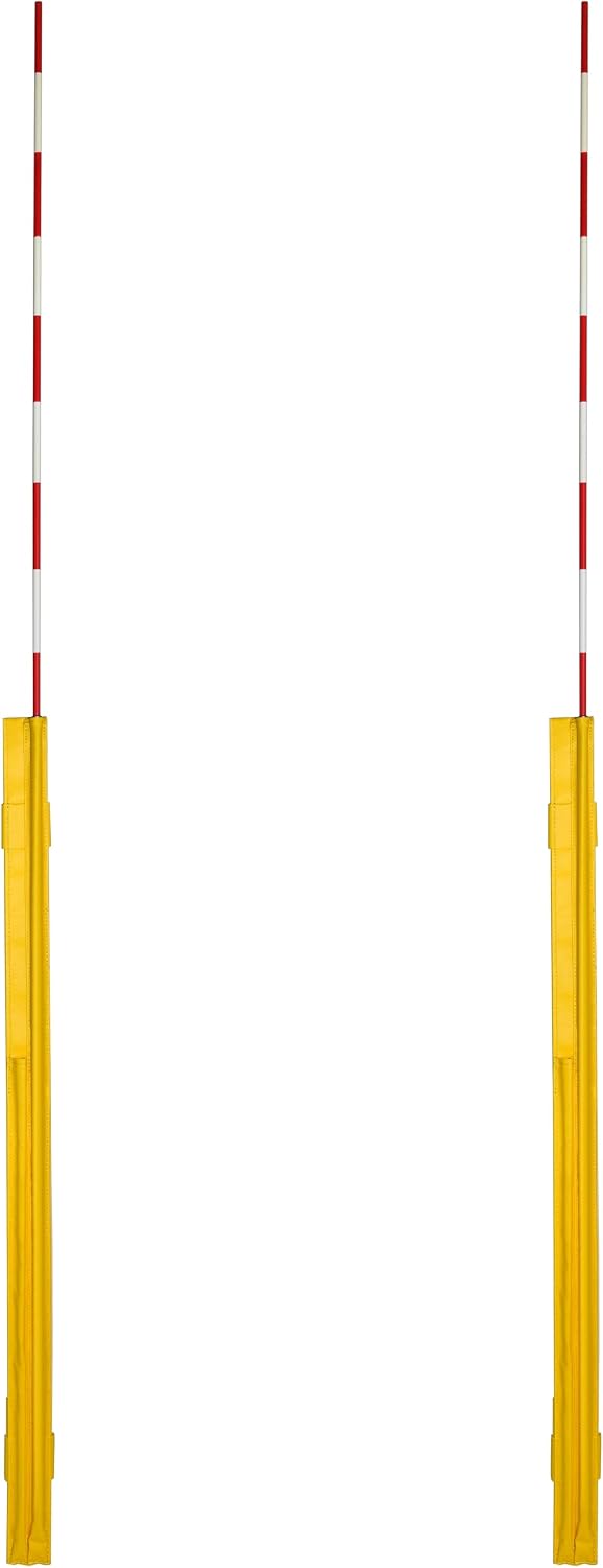 Volleyball Antenna Set with Fiberglass Poles and Sleeves for Indoor and Beach Volleyball net