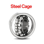 1 Pcs 1204 Self-aligning Ball Bearings, 20mm x 47mm x 14mm,Double Row Self-Aligning Ball Bearing, Steel Cage