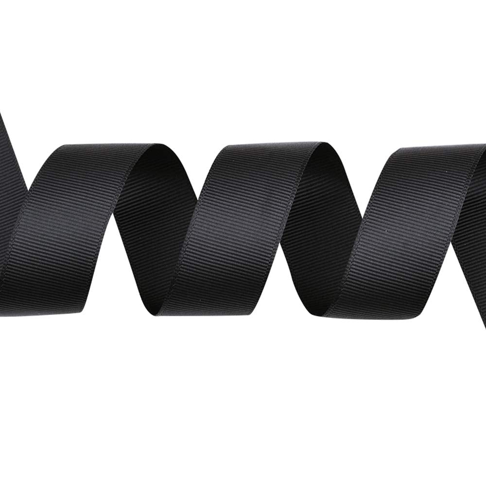 Black Grosgrain Ribbon, 1 Inch Continuous 50 Yards