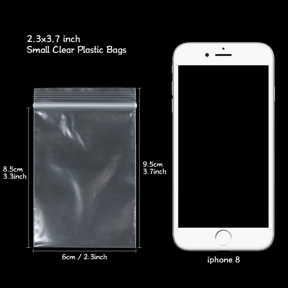 300pcs Small Plastic Baggies 2x3 in Ziplock Diamond Art Bags
