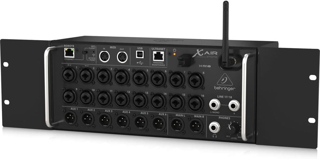 X AIR XR18 18-Channel, 12-Bus Digital Mixer for iPad/Android Tablets with 16 Programmable Midas Preamps, Integrated