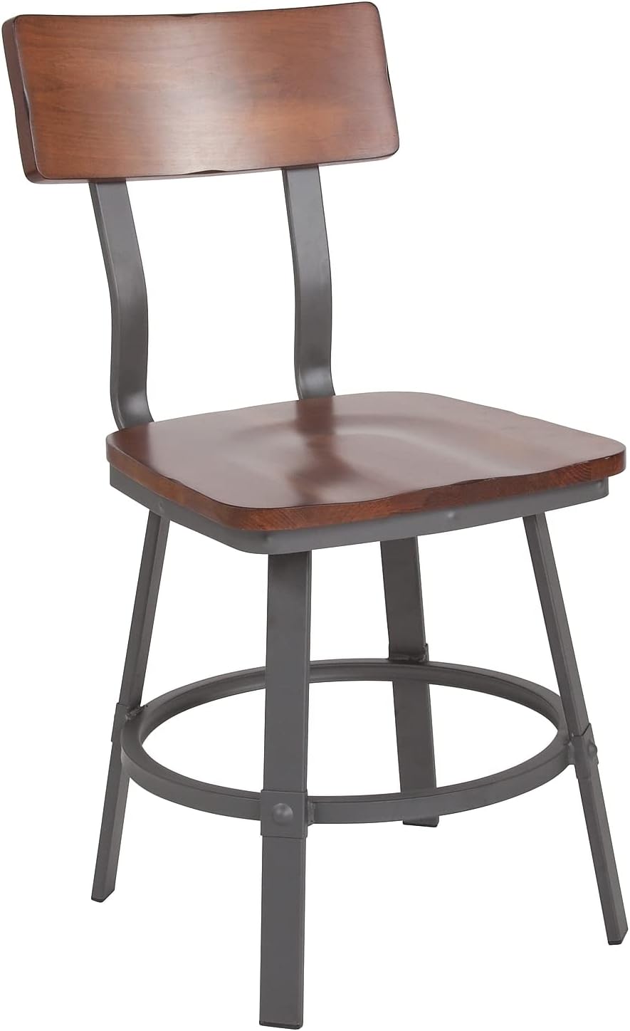 Wood Restaurant Chair, Rustic Walnut
