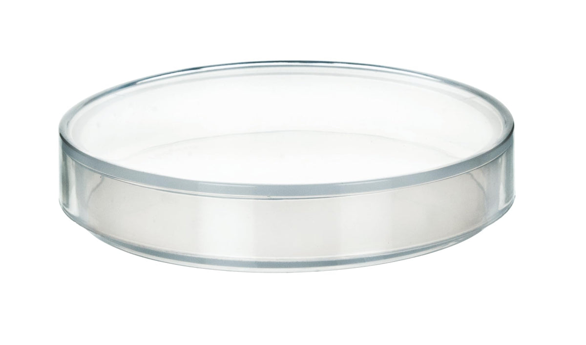 Plastic Petri Dish with Lid - 2" Diameter, 0.5" Depth - Molded in Polypropylene - Reusable - Translucent