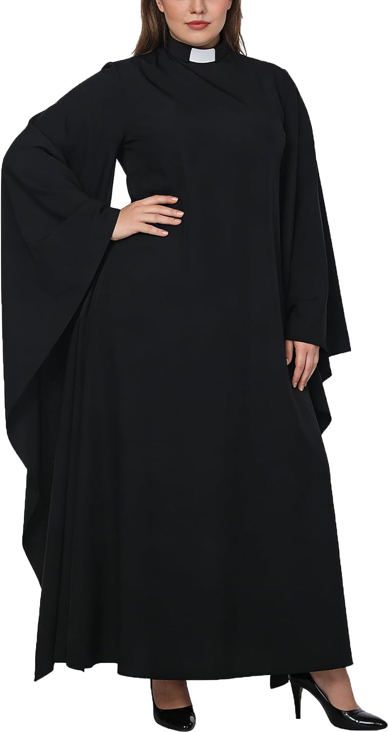 Women's Cassock Robe Church Priest Pastor Robes Choir Minister Clergy Pulpit Liturgical Costume Outfit