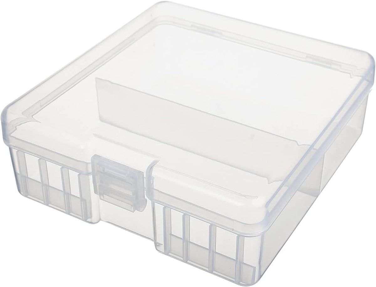 100 x AA Battery Storage Case Holder Organizer Box Transparent