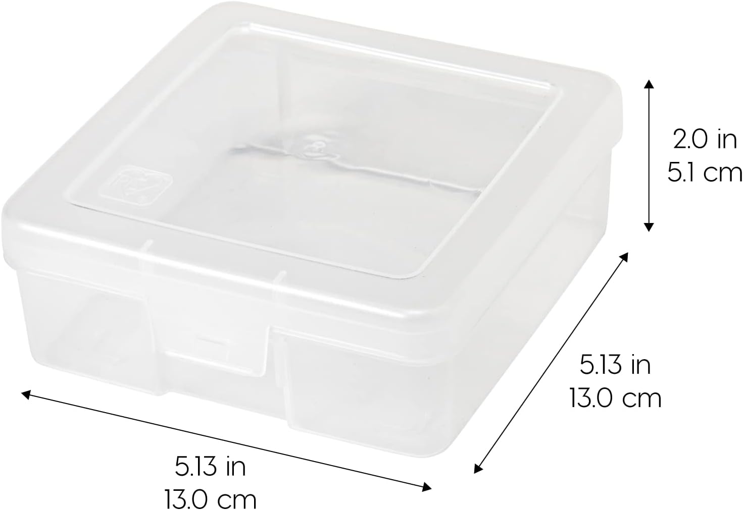 Clear Storage Cases, 10-Pack, |Made in USA|, Plastic Bead Organizing Containers with Snap Lid for Arts, Crafts