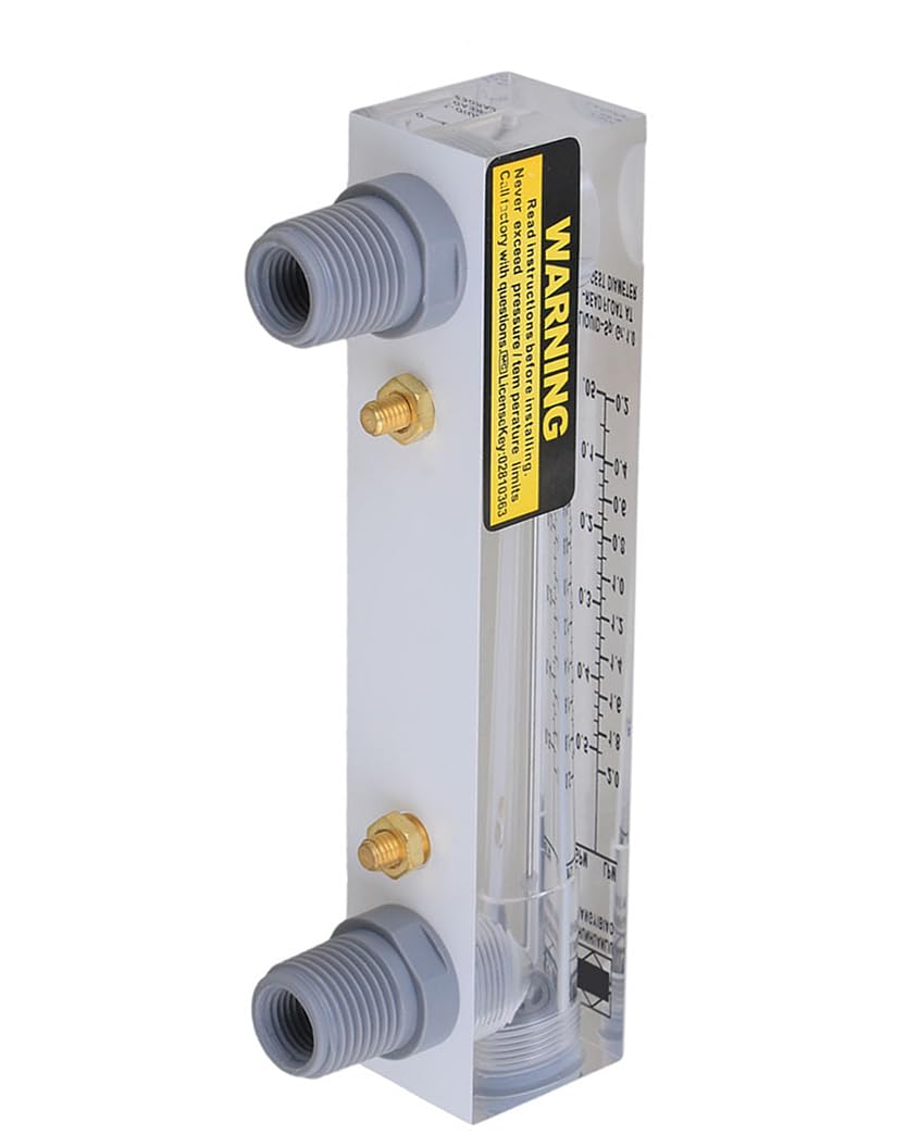Panel Mount Water Rotameter, Flow Range: 0.05~0.5GPM Liquid Flowmeter