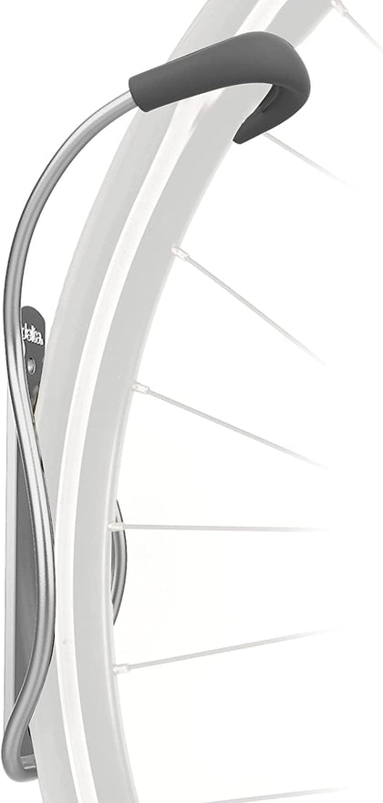 Leonardo Bike Rack Wall Mount with Tire Tray by Delta Cycle – Elegant Vertical Hanger Hook Design Provides Easy