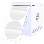 2" Transparent Round Color-Code Circle Dot Labels, 500Pcs Clear Stickers