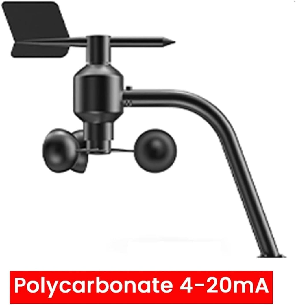 Anemometer Wind Speed Sensor 0-60m/s 360° Polycarbonate Bracket Type Wind Speed Wind Direction Sensor Transmitter(Style B 4-20MA)