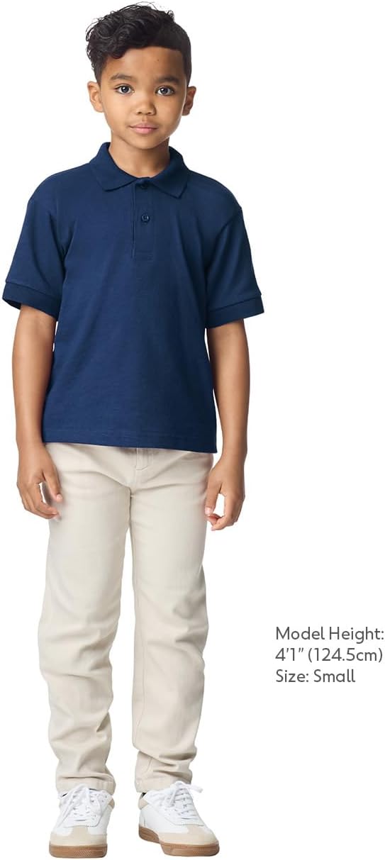 Kids' DryBlend Short Sleeve Polo, Style G8800b, 3-Pack