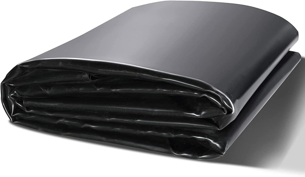20 x 25 ft Pond Liner, 45 Mil Thickness, Durable EPDM Material, Black