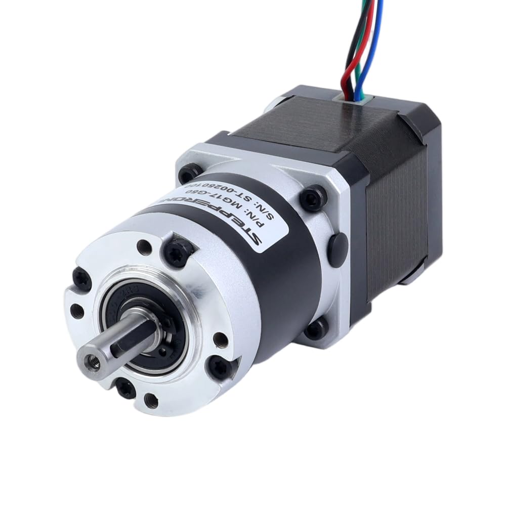 STEPPERONLINE Nema 17 Stepper Motor Bipolar L=48mm w/Gear Ratio 50:1 MG Series Planetary Gearbox