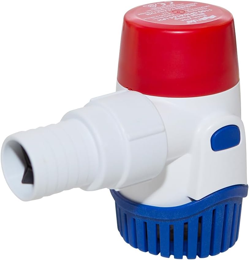 Rule 27DA, Standard Bilge Pump Non-Auto, Submersible, 1100GPH, 12V