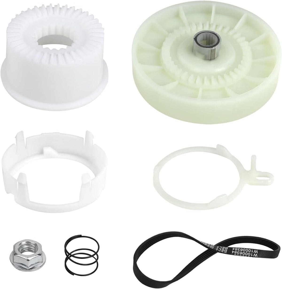 Pulley Clutch Kit Fit For Maytag MVW6230HC0 7MMVWC565FW1 7MMVWC465JW0 NTW4516FW3 MVWP576KW1 MVWC465HW3 MVWC565FW1 MVW6230HW1 MVW6200KW1 MVW6230HW2 MVW6230RHW1 MVWP575GW1 4KMVWC430JW0 Washer