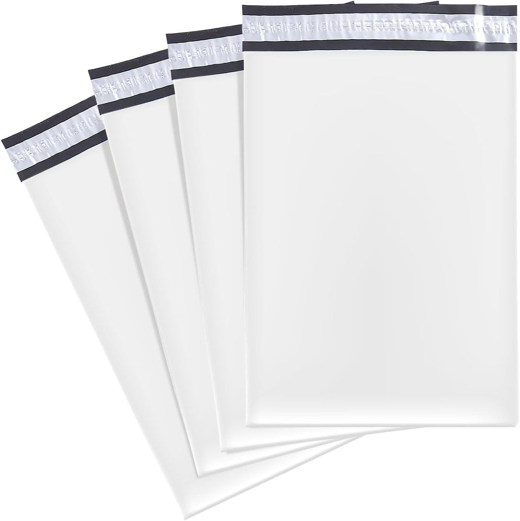 Premium White Poly Mailers 10x13, Extra Strong Self-Sealing Shipping Envelopes, Multipurpose Mailers for Business &