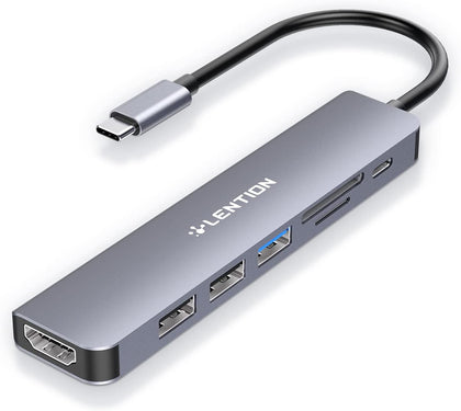 USB C Hub with 100W Charging, 4K HDMI, Dual Card Reader, USB 3.0 & 2.0 Compatible MacBook Pro, New Mac Air/Surface