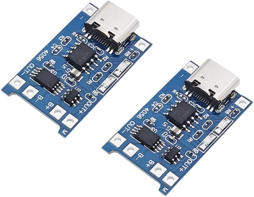 TP4056 Type-c USB 5V 1A 18650 Lithium Battery Charger Module Charging Board with Dual Protection Functions