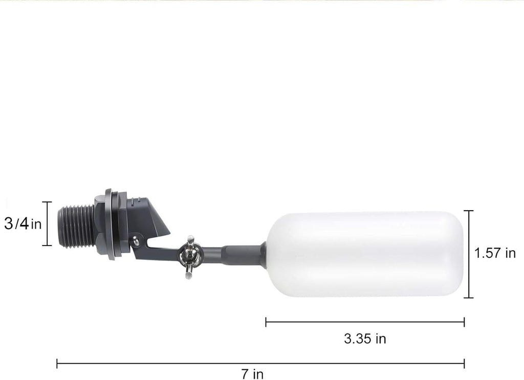 Blulu 3 Pack Float Valve 1/2 Inch Automatic Fill Float Valve, Dark Gray