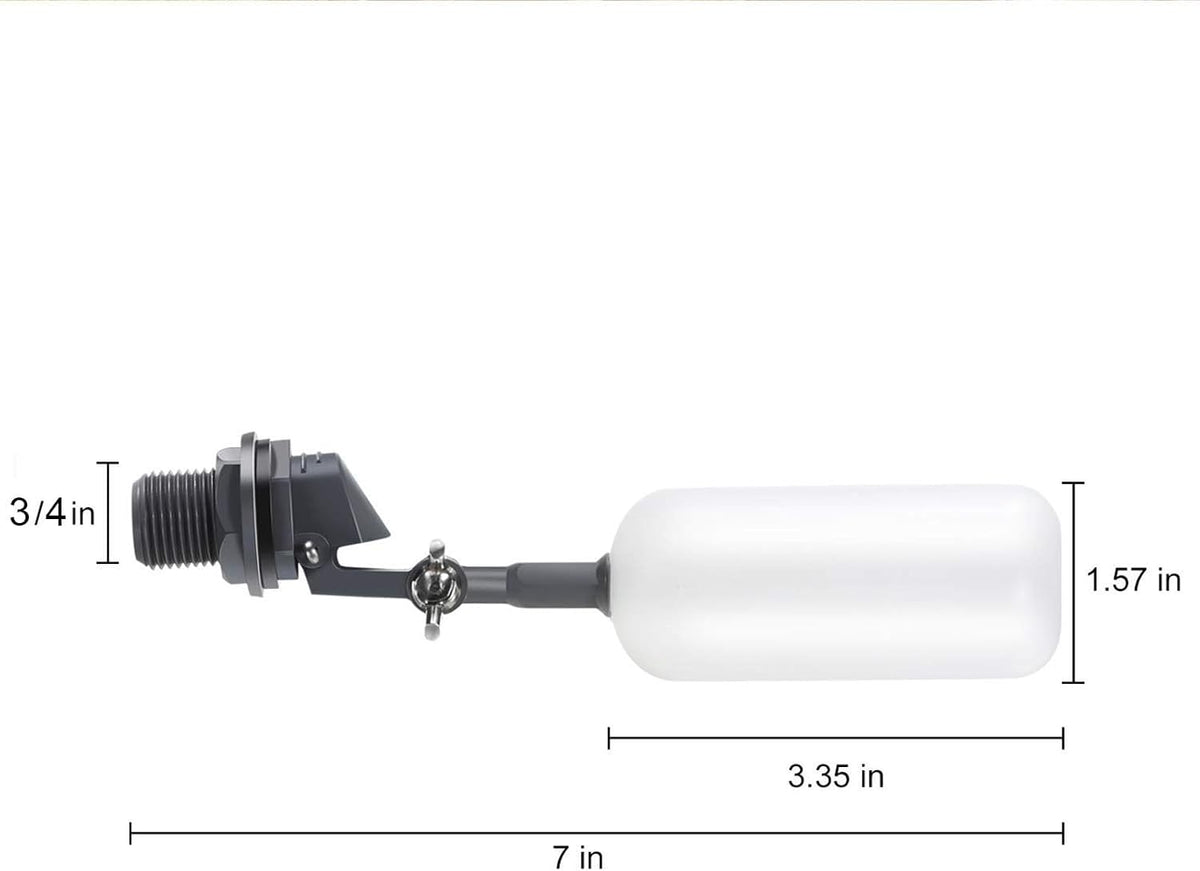 Blulu 3 Pack Float Valve 1/2 Inch Automatic Fill Float Valve, Dark Gray