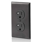 Leviton 20 Amp Tamper-Resistant Duplex Outlet, T5820-E, Black