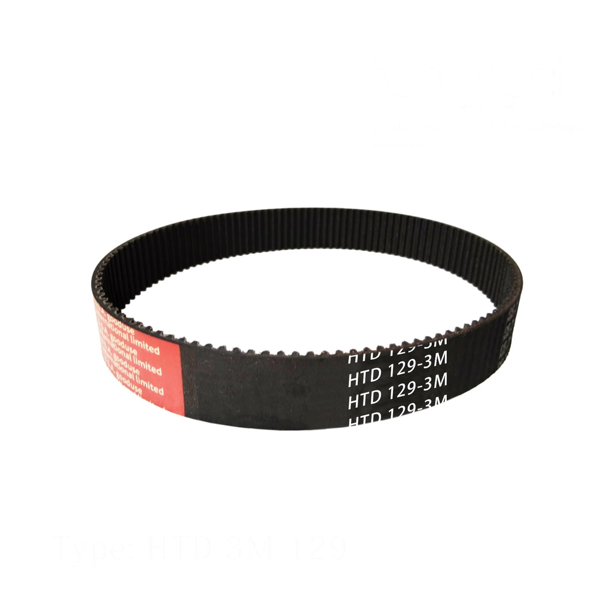 GOODYUSE 1pcs 129-3M-20 HTD Timing Belt, 129mm Length x 20mm Width x 2.4mm Height, 3mm Pitch, 43 Teeth，Closed Loop Pulley Timing Belt