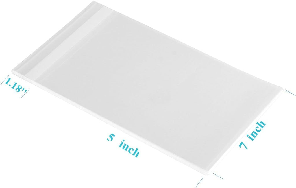 Clear Poly Bags Adhesive 5x7 in, 200 Count