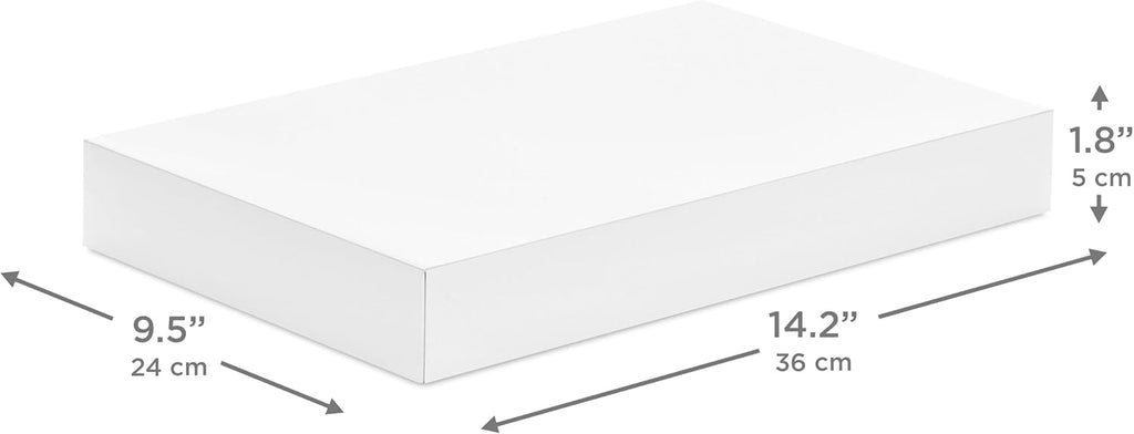 14" Medium Gift Boxes with Lids, 8-Pack (White Shirt Boxes)