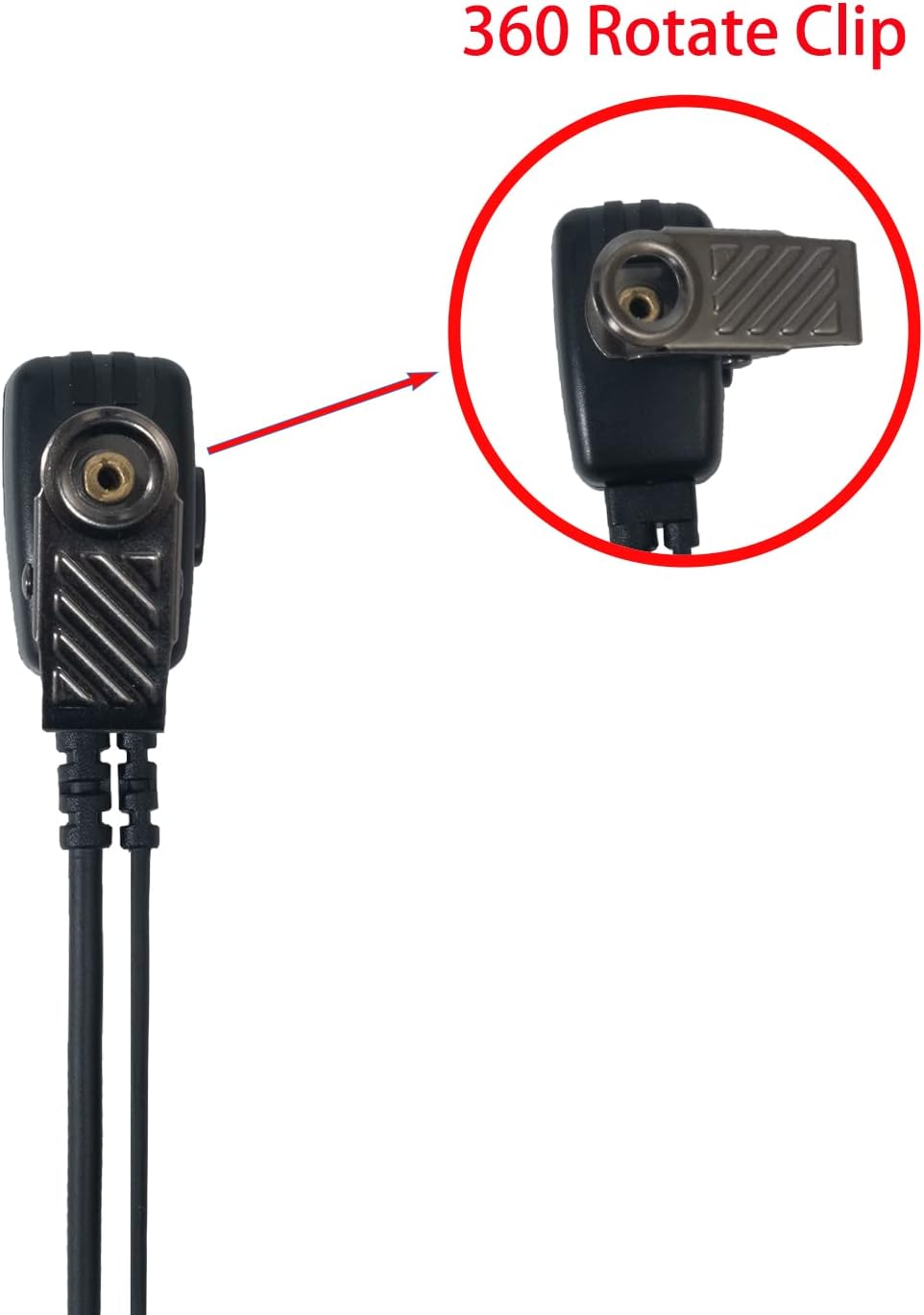 G-Shape Earpiece 2-Pack Compatible with MH230R MR350R T200 | Surveillance Headset, PTT Mic, Comfort, Hands-Free