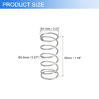 6Pcs Compression Spring 0.8mm Wire Diameter x 11mm OD x 30mm Long