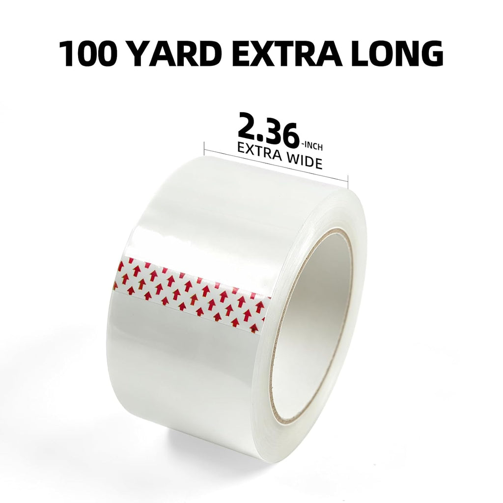 Clear Packing Tape, 2.36 Inch Extra Wide x 100 Yard