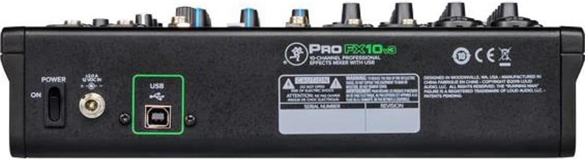 ProFX10v3 10-Channel Professional Analog Mixer with USB, Onyx Mic Preamps and GigFX Effects Engine | Includes Pro