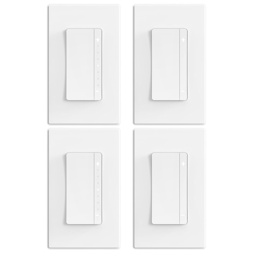 ELEGRP LEDPro Multi-Location Dimmer, EDM25BMC Master and Companion Dimmer Light Switch for LED, Single Pole/3 Way, 2 Pack, Matte White