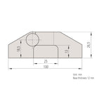 Mitutoyo 050083-10 Depth Base Attachment, 75 mm
