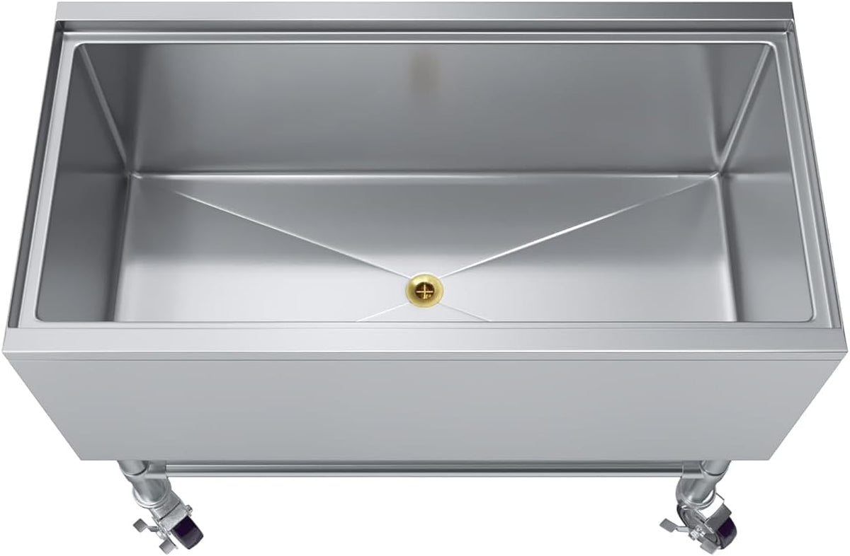 Mobile Ice Bin with Sliding Lid