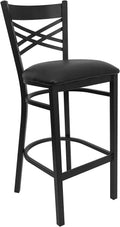 Hercules Metal Restaurant Barstool, Black