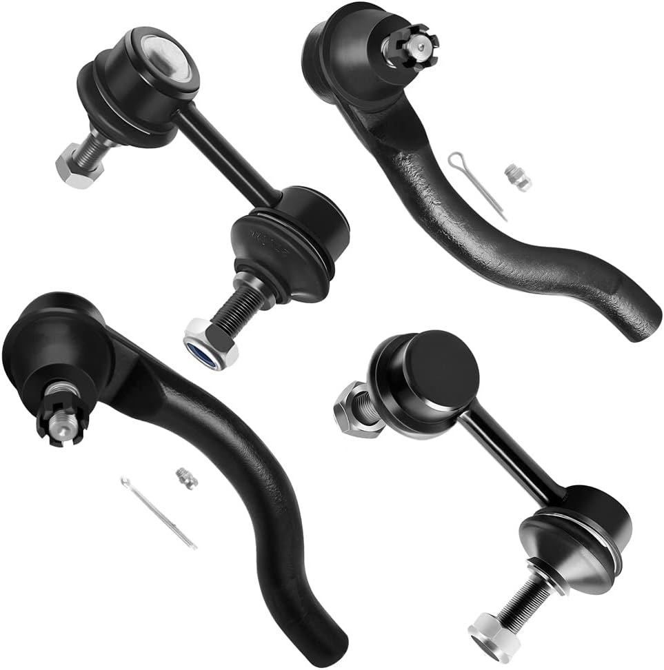 SCITOO 4pcs Front Suspension Kit Outer Tie Rod End Sway Bar Link Fit 2006-2011 for Honda Civic