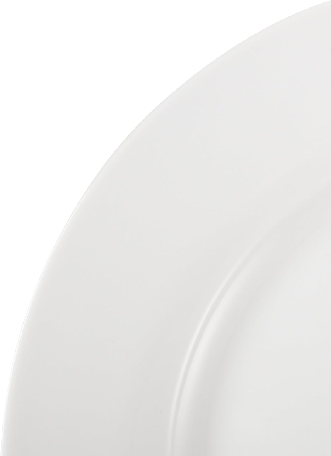 6-Piece White Dinner Plate Set, Microwave and Dishwasher Safe for Everyday Use, 10.5 inches