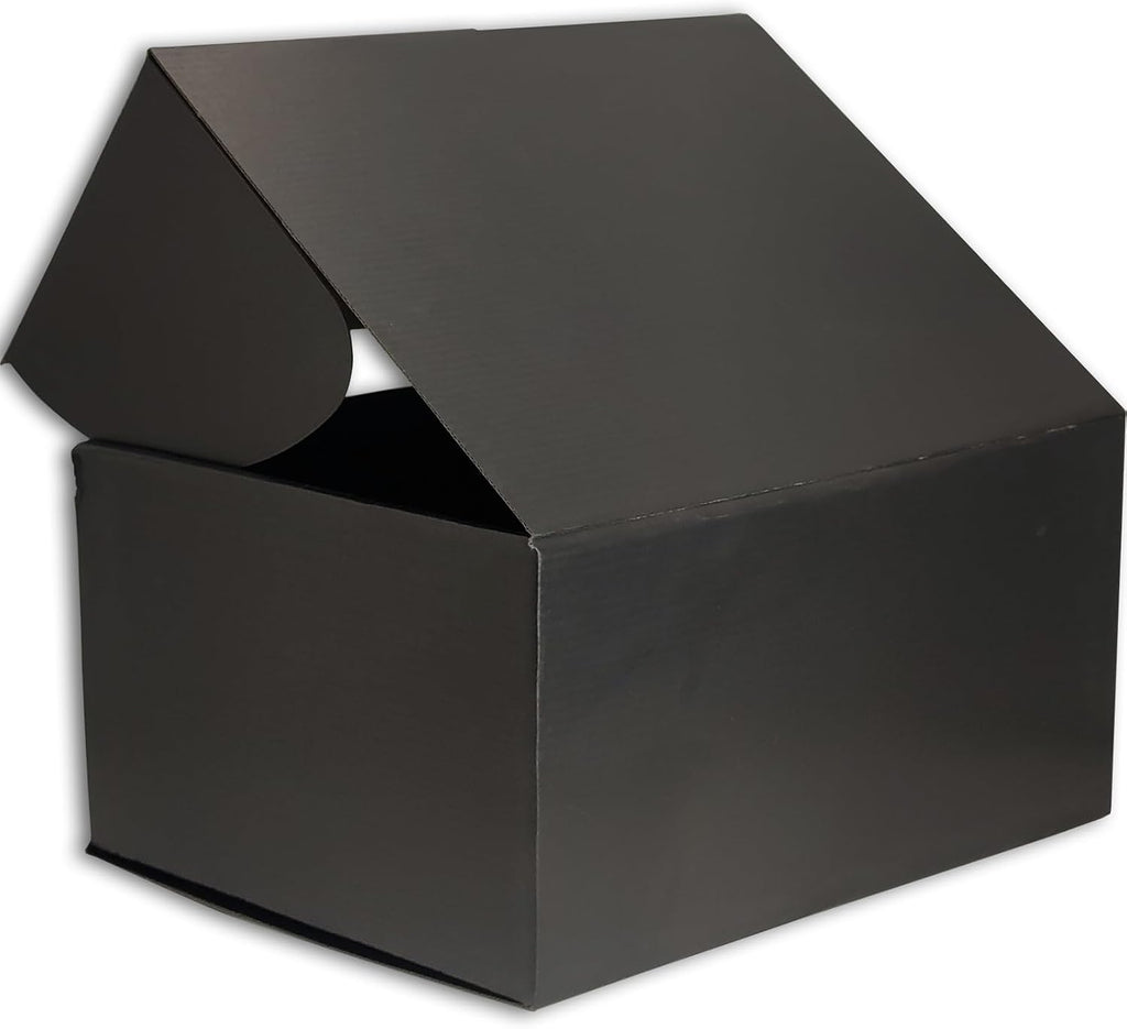 12x8x6 Shipping Boxes Black Mailer Corrugated Cardboard Box Set of 15