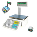 Digital Price Label Printing Scale, with 400 Sheets Thermal Label, Four-Window with Vertical Pole, Double-Sided LCD