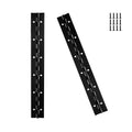 2-Pack 12-Inch Black Stainless Steel Continuous & Piano Hinge