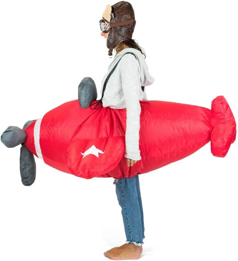 Red Airplane Inflatable Costume for Adults, One Size