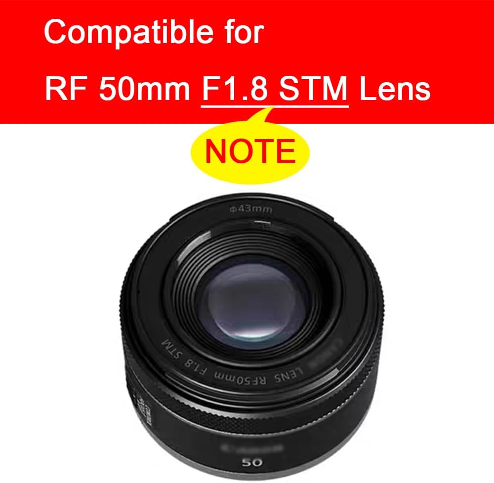 ES-65B Lens Hood for Canon EOS R8 R50 R100 w/RF 50mm F1.8 STM Lens | Camera Lens Hood for RF 50mm F1.8 Replace ES-65B