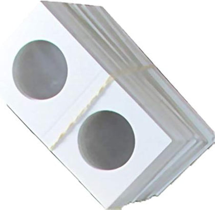 Coin Flips For Half Dollars, 100 Count, Guardhouse Brand Cardboard and Mylar 2"x2" Paper Coin Holders