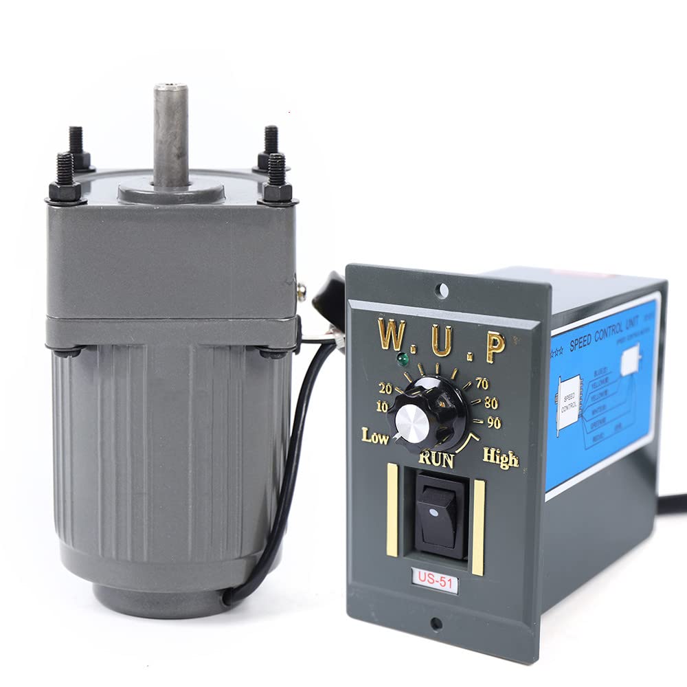 110V 15W Ac Gear Motor Electric Single-Phase Motor Gear Motor 0-270RPM Electric Variable Speed Adjustable Controller Governor Geared Motor and Adjustable Speed Controller Combo(Reduction Ratio: 1:5)