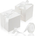 48 Pcs Wedding Gift Boxes with Lids Ribbon,White,2 Inch