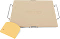 16 x 14 Inch Pizza Stone for Oven and Grill, Comes with Carry Rack