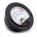 Round Black Analog Meter, Head Retro Dial VU Meter Level Meter Voltmeter with Yellow Backlight SD-65