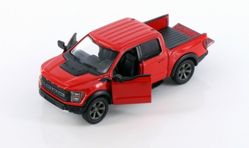 2022 Ford F-150 Raptor 5" 1:46 Scale Die Cast Model Toy Truck (Red)